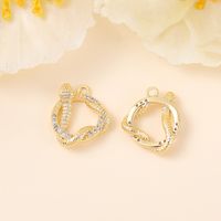 1 Piece Copper Zircon 18K Gold Plated White Gold Plated Round Snake Polished Pendant main image 5