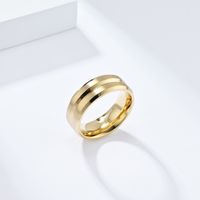 Simple Style Solid Color 304 Stainless Steel 18K Gold Plated Unisex Rings main image 3