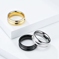 Simple Style Solid Color 304 Stainless Steel 18K Gold Plated Unisex Rings main image 8