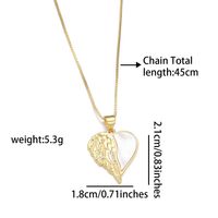 Kupfer 18 Karat Vergoldet Einfacher Stil Inlay Herzform Hülse Zirkon Halskette Mit Anhänger main image 4