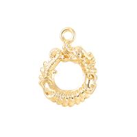 1 Piece 15 * 11mm Copper 18K Gold Plated White Gold Plated Round Dragon Polished Pendant sku image 1