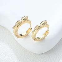 1 Piece IG Style Simple Style Solid Color Flower Rhombus Hollow Out Inlay Alloy Rhinestones Earrings main image 4