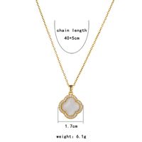 304 Stainless Steel Gold Plated Elegant Lady Streetwear Inlay Geometric Flower Butterfly Acrylic Zircon Pendant Necklace main image 2