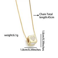 Copper 18K Gold Plated Simple Style Inlay Star Moon Lightning Shell Zircon Pendant Necklace sku image 2
