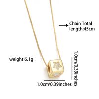 Copper 18K Gold Plated Simple Style Inlay Star Moon Lightning Shell Zircon Pendant Necklace main image 6