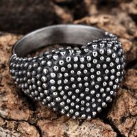 Modern Style Cool Style Heart Shape 304 Stainless Steel Titanium Steel Men's Rings main image 4