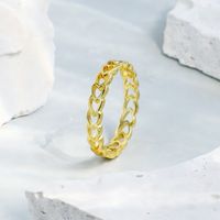 Copper 18K Gold Plated Simple Style Classic Style Commute Hollow Out Inlay Solid Color Zircon Rings main image 1