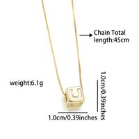 Copper 18K Gold Plated IG Style Simple Style Inlay Cross Lips Square Shell Zircon Necklace main image 3