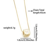 Copper 18K Gold Plated IG Style Simple Style Inlay Cross Lips Square Shell Zircon Necklace main image 5