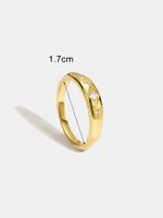 Copper 18K Gold Plated Simple Style Classic Style Commute Hollow Out Inlay Solid Color Zircon Rings main image 2