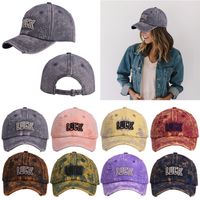 Unisex Hip-Hop Vintage Style Simple Style Letter Curved Eaves Baseball Cap main image 1