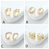 1 Pair Simple Style Classic Style Letter Asymmetrical Zinc Alloy Earrings main image 2
