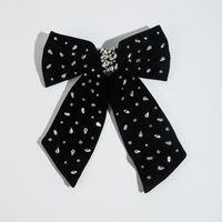 Women's Casual Vacation Classic Style Bow Knot Alloy Cloth Inlay Rhinestones Hair Clip sku image 1