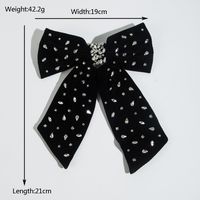 Women's Casual Vacation Classic Style Bow Knot Alloy Cloth Inlay Rhinestones Hair Clip main image 2