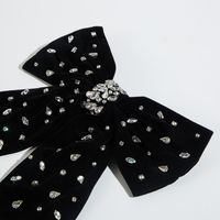 Women's Casual Vacation Classic Style Bow Knot Alloy Cloth Inlay Rhinestones Hair Clip main image 3