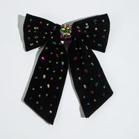 Women's Casual Vacation Classic Style Bow Knot Alloy Cloth Inlay Rhinestones Hair Clip sku image 2