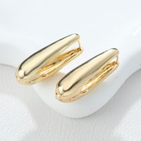 1 Pair Simple Style Heart Shape Solid Color Inlay Alloy Rhinestones Earrings sku image 1