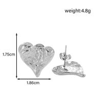 1 Pair Casual Simple Style Round Heart Shape Irregular Hollow Out 304 Stainless Steel 14K Gold Plated Ear Studs main image 5