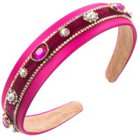 Women's Casual Modern Style Classic Style Geometric Alloy Cloth Inlay Artificial Pearls Rhinestones Hair Band sku image 5