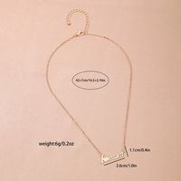 Wholesale Jewelry MAMA Simple Style Letter Heart Shape Alloy Hollow Out Necklace main image 2