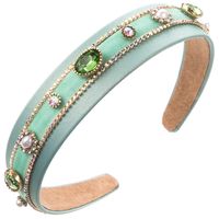 Women's Casual Modern Style Classic Style Geometric Alloy Cloth Inlay Artificial Pearls Rhinestones Hair Band sku image 1