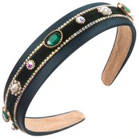 Women's Casual Modern Style Classic Style Geometric Alloy Cloth Inlay Artificial Pearls Rhinestones Hair Band sku image 4