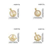 1 Piece 21 * 24mm 25 * 28mm 27 * 28mm Copper Zircon 18K Gold Plated Round Virgin Mary Polished Pendant main image 2