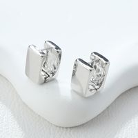 1 Pair Simple Style Geometric Alloy Earrings sku image 3