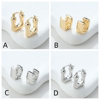 1 Pair Simple Style Geometric Alloy Earrings main image 3