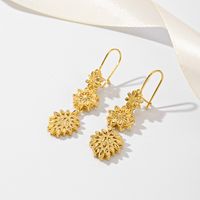 1 Pair Simple Style Classic Style Geometric Copper 18K Gold Plated Drop Earrings main image 4