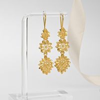 1 Pair Simple Style Classic Style Geometric Copper 18K Gold Plated Drop Earrings main image 5