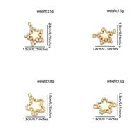 1 Piece 16 * 17mm 18*13mm 19 * 20mm Copper Pearl Zircon 18K Gold Plated Cross Star Heart Shape Polished Pendant main image 3
