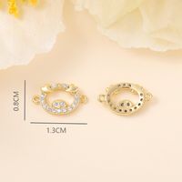 1 Piece 8 * 13mm Copper Zircon 18K Gold Plated White Gold Plated Solid Color Polished Pendant main image 2