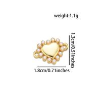 1 Piece 16 * 17mm 18*13mm 19 * 20mm Copper Pearl Zircon 18K Gold Plated Cross Star Heart Shape Polished Pendant sku image 1