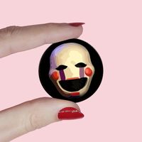 Casual Cute Modern Style Cartoon Mask Alloy Printing Unisex Brooches main image 3