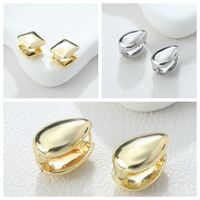 1 Piece Simple Style Water Droplets Rhombus Alloy Earrings main image 1