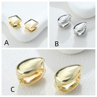1 Piece Simple Style Water Droplets Rhombus Alloy Earrings main image 3