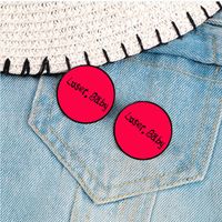 Casual Modern Style Round Letter Alloy Printing Unisex Brooches main image 6