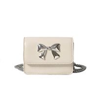 Women's Small Pu Leather Solid Color Bow Knot Classic Style Streetwear Sewing Thread Magnetic Buckle Crossbody Bag sku image 2