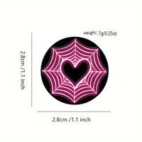 Cartoon Style Cute Sweet Heart Shape Spider Web Alloy Printing Women's Brooches main image 2