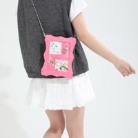 Women's Small Pu Leather Cartoon Solid Color Cute Zipper Crossbody Bag main image 6