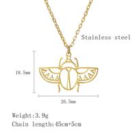 Acier Inoxydable 304 Plaqué Or 18K Style Simple Style Classique Placage Évider Animal Ours Abeille Pendentif main image 4