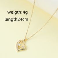 Wholesale Jewelry Simple Style Classic Style Letter Zinc Alloy Zircon Inlay Pendant Necklace main image 2