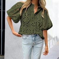 Women's T-shirt Half Sleeve T-Shirts Patchwork Vacation Solid Color main image 3