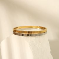 Acier Inoxydable 304 Plaqué Or 18K De Base Style Moderne Style Classique Placage Couleur Unie Bracelet main image 6