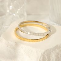 304 Stainless Steel 18K Gold Plated Basic Modern Style Classic Style Plating Solid Color Bangle main image 7