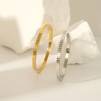304 Stainless Steel 18K Gold Plated Basic Modern Style Classic Style Plating Solid Color Bangle main image 5