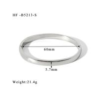 304 Stainless Steel 18K Gold Plated Basic Modern Style Classic Style Plating Round Solid Color Bangle sku image 2