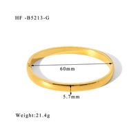 304 Stainless Steel 18K Gold Plated Basic Modern Style Classic Style Plating Round Solid Color Bangle sku image 5