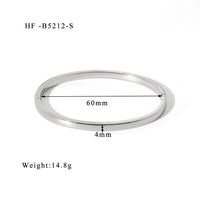 304 Stainless Steel 18K Gold Plated Basic Modern Style Classic Style Plating Round Solid Color Bangle sku image 1